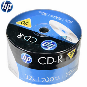 惠普(HP) CD-R光盘/刻录光盘/空白光盘 52速700MB 50片塑封装