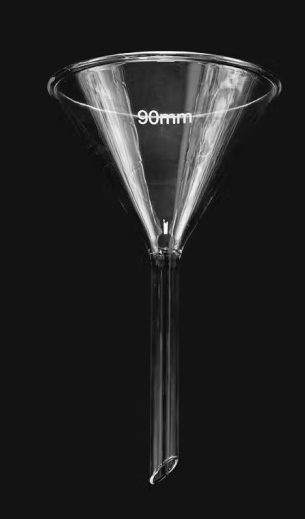 冰禹BM658 玻璃漏斗 加厚标准高硼硅漏斗实验过滤漏斗 短管90mm(3个装)